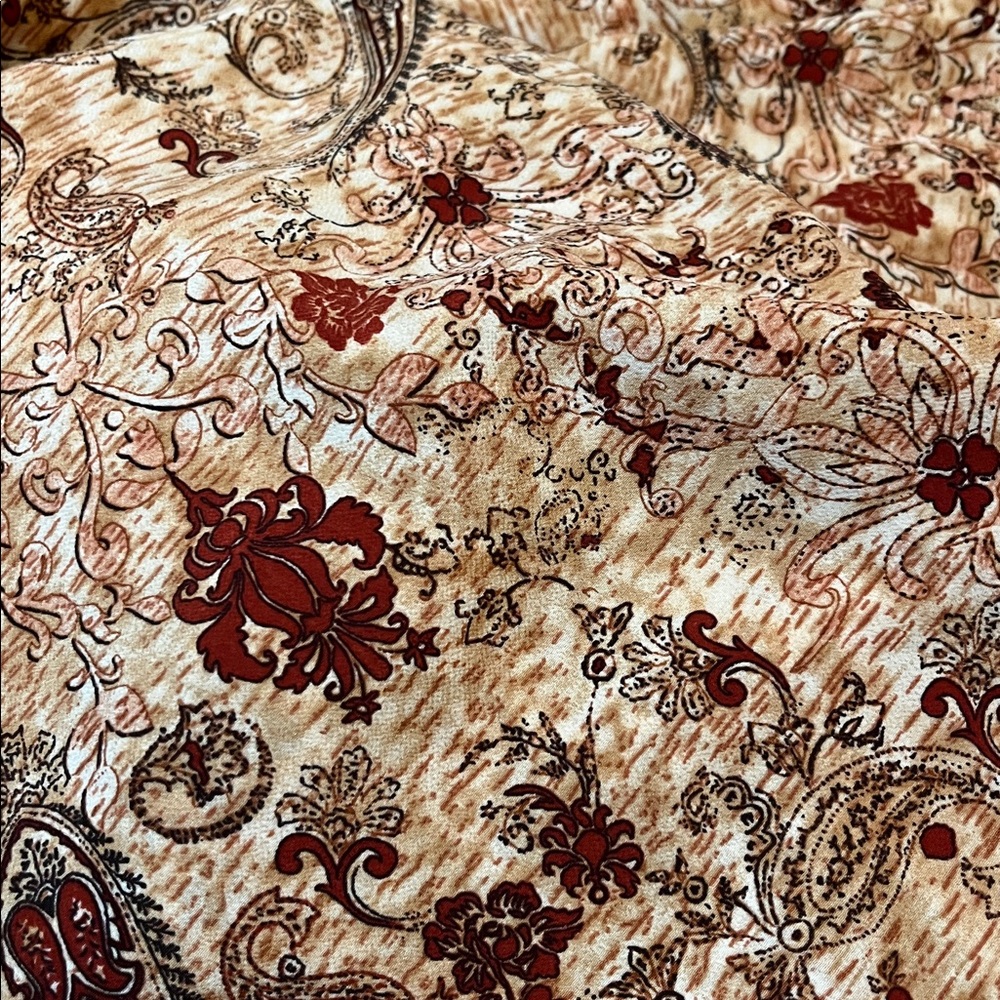Vintage Floral Paisley Fabric - 1 3/4 yards 44” wide